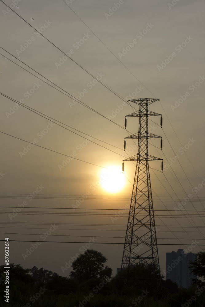 Fototapeta premium High voltage post