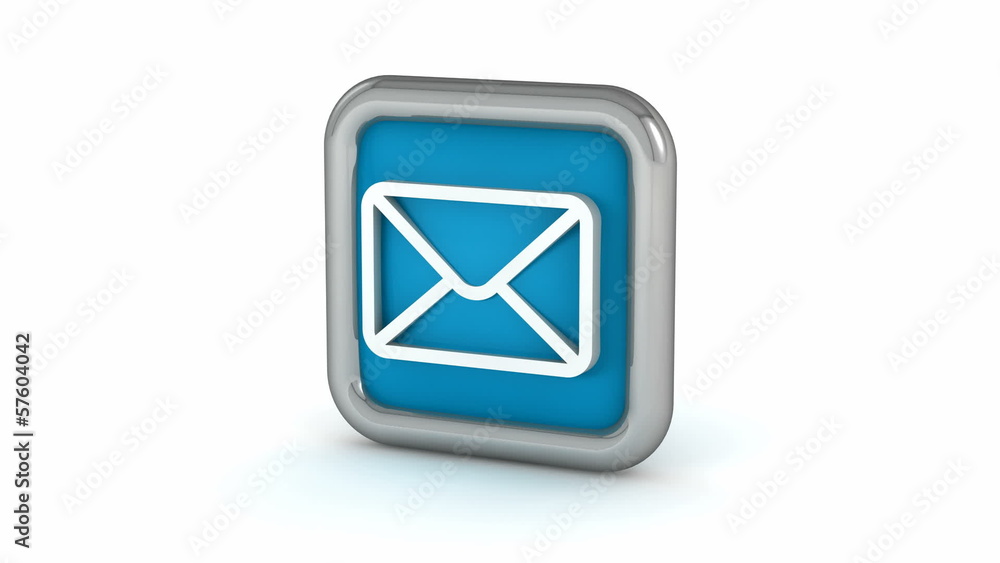 loop animation of a blue mail icon loop animation of a blue mail icon