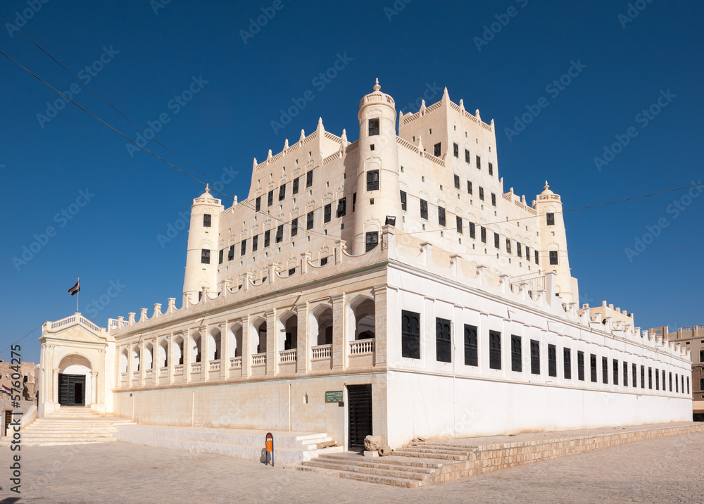 Sultan Al Kathiri palace in Seiyun, Yemen