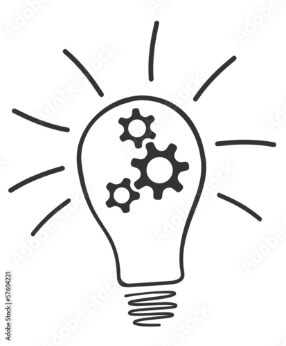 Glühlampe Zahnräder