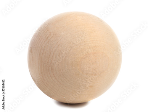 Close up of wooden sphere.