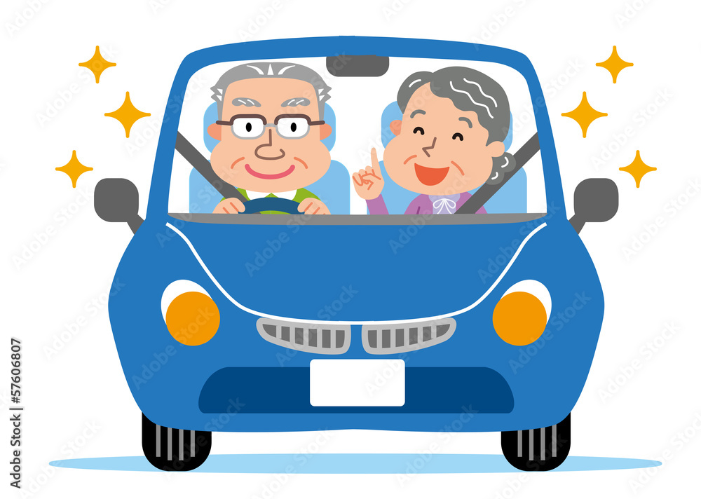 高齢者 車 ドライブ Stock イラスト Adobe Stock