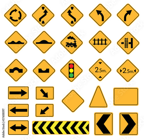 road signs warming