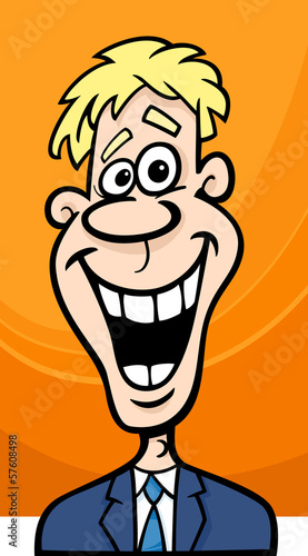 happy man cartoon illustration