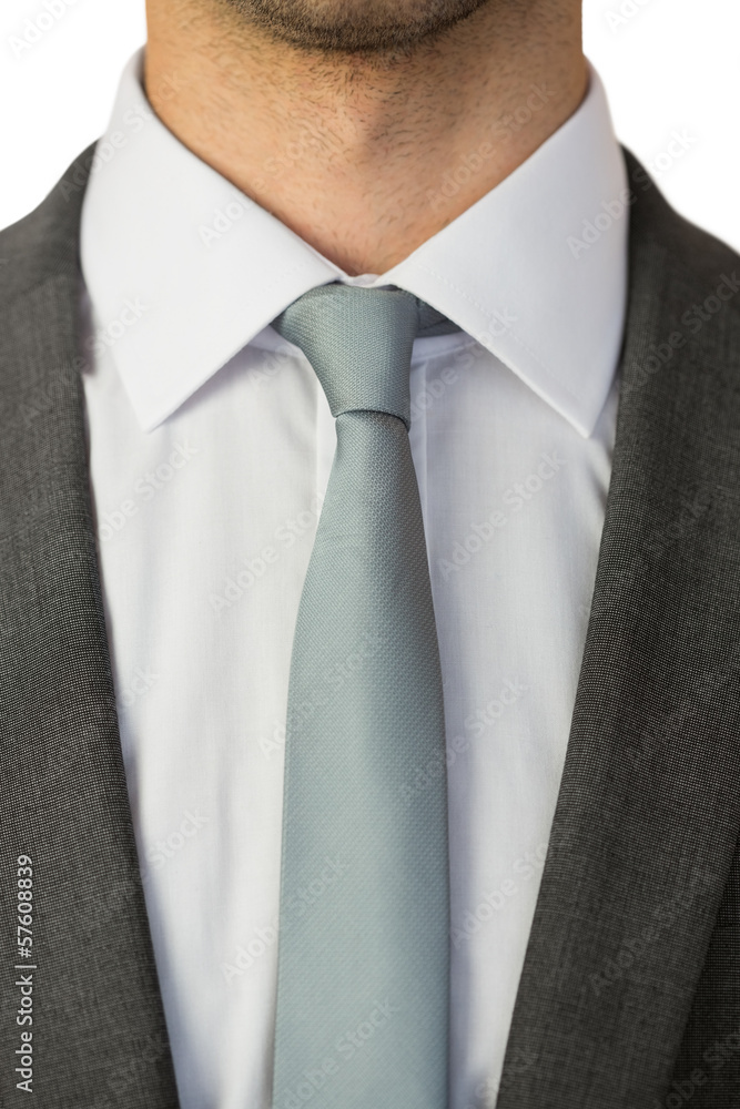 Close up of businessman wearing a tie and jacket Close up of businessman wearing a tie and jacket