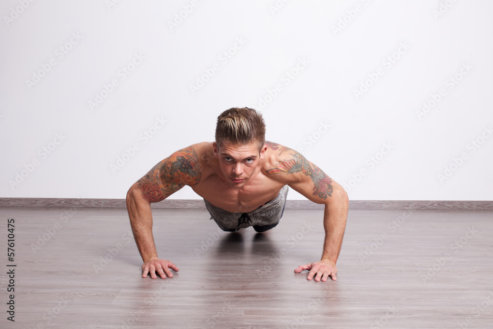 Fototapeta premium Young man exercising