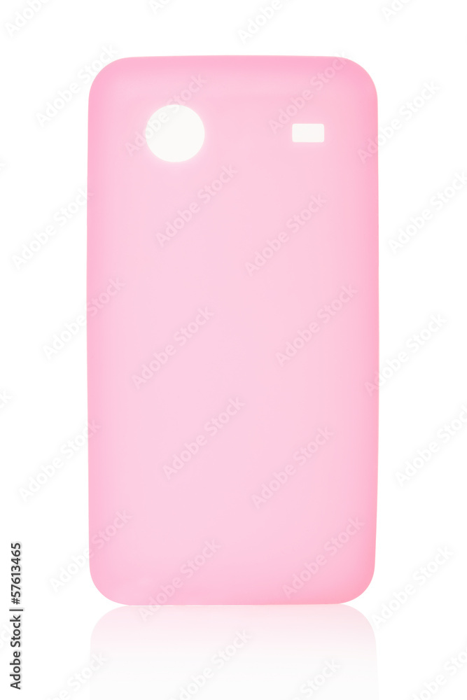 Smartphone back cover isolated on white, clipping path Smartphone back cover isolated on white, clipping path