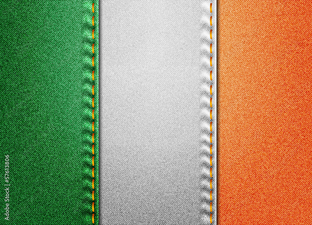 Fototapeta premium Denim Ireland flag