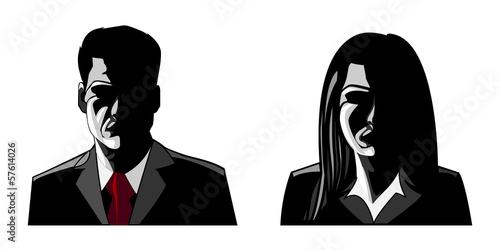 man and woman profile