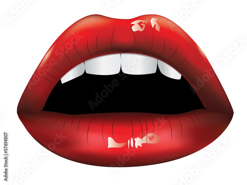 Beautiful red lips