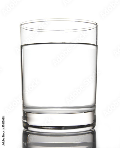 Wallpaper Mural Water in Clear Glass on White background Torontodigital.ca