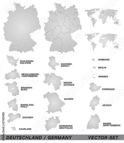 Grenzkarte von Deutschland mit Grenzen in Violett