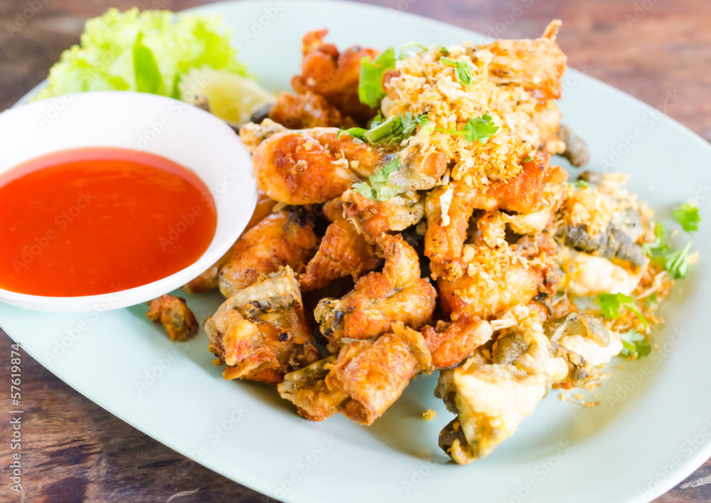 Fried frog Fried frog