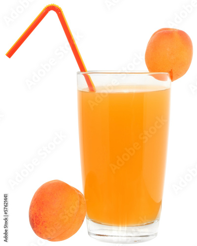 Apricot juice isolated