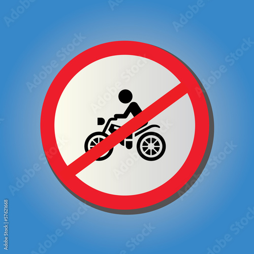 No motorcycle sign
