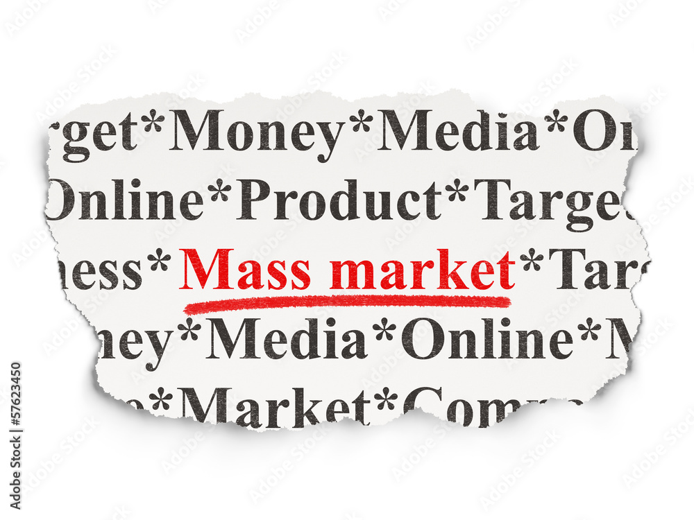 Marketing concept: Mass Market on Paper background