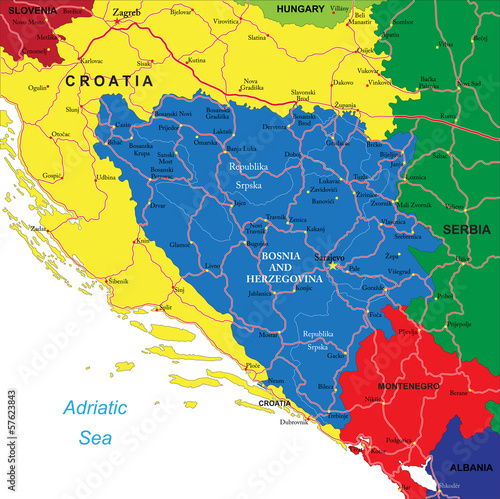 Bosnia   Herzegovina map