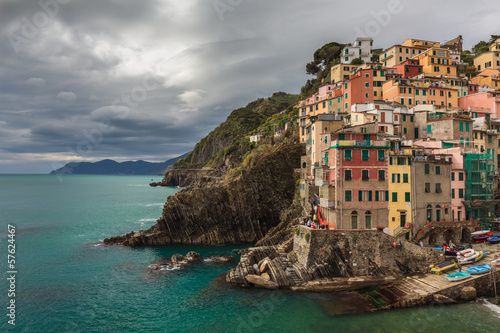 Village of Manarola  on the Cinque Terre coast of Italy