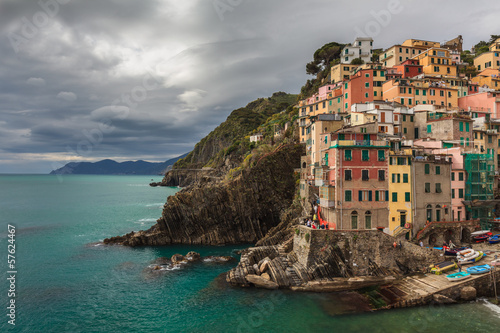 Village of Manarola, on the Cinque Terre coast of Italy