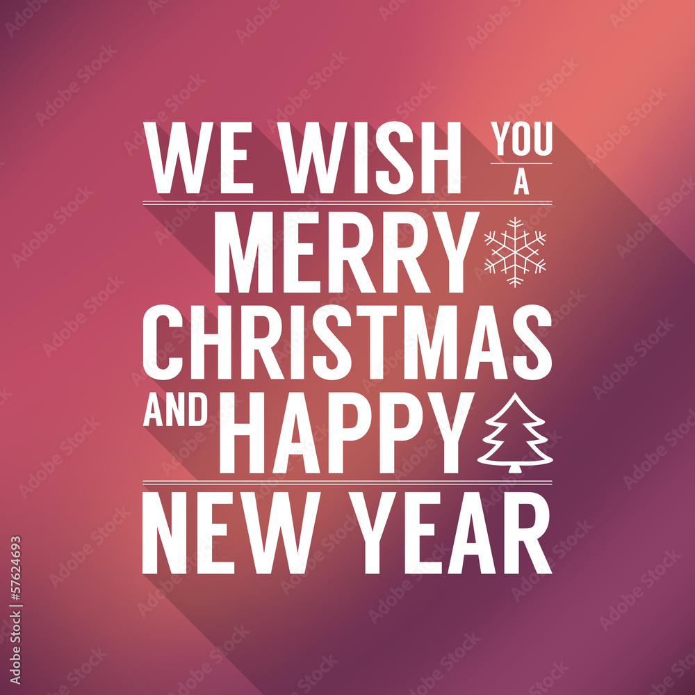 Fototapeta premium Merry Christmas greeting card design. Vector illustration