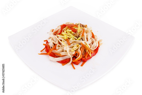 Pasta salad with capsicum