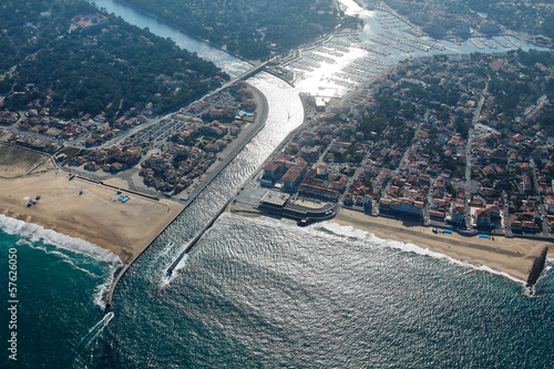 Canal d'Hossegor vue du ciel photo