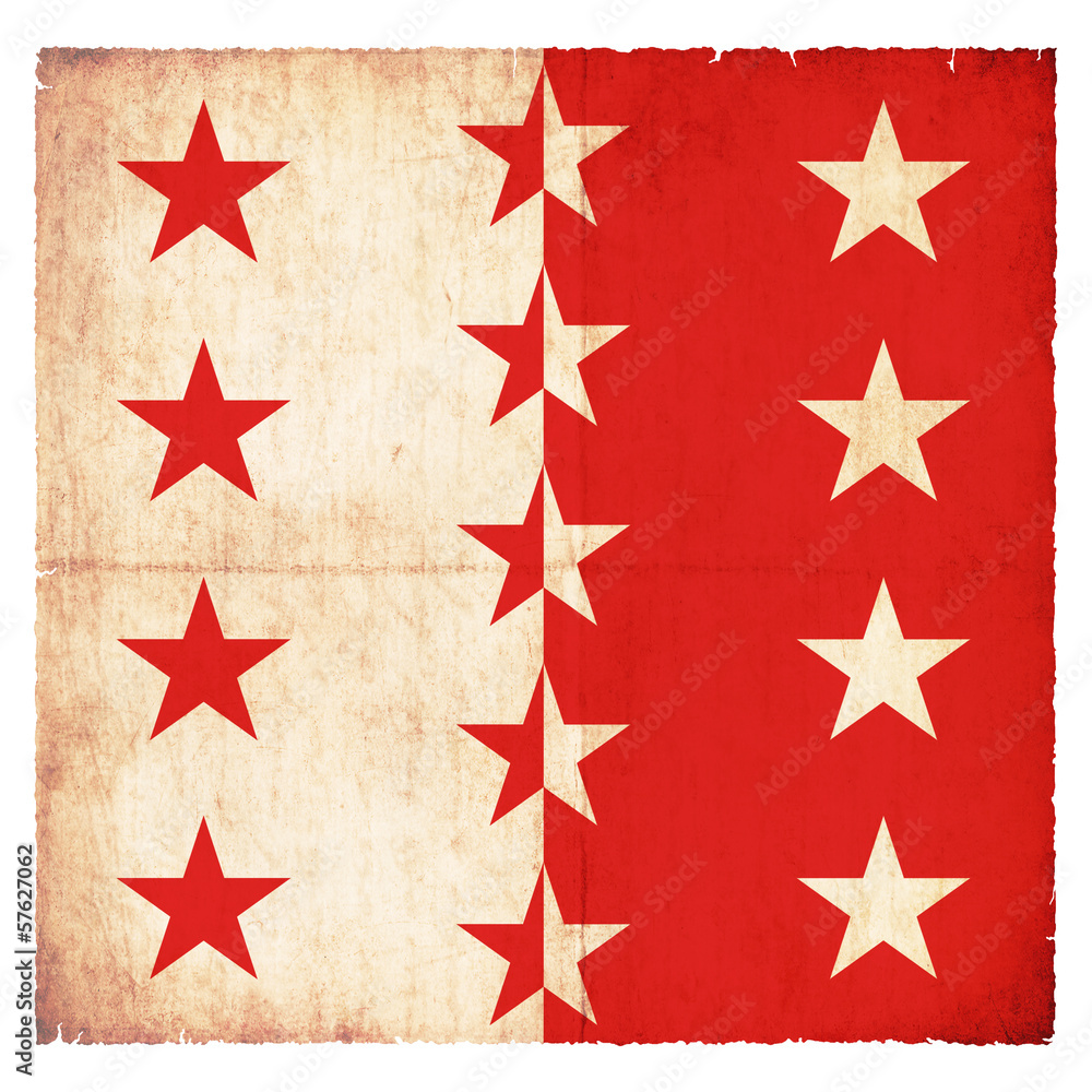 Grunge-Flagge Wallis (Schweiz) Grunge-Flagge Wallis (Schweiz)