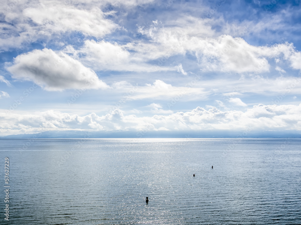 Lake Bodensee with clouds