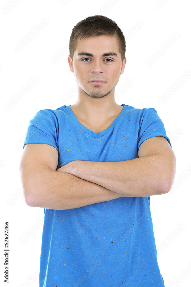 Handsome young man isolated on white Handsome young man isolated on white