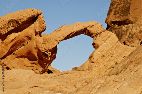 Red Rock Arch Against Blue Sky