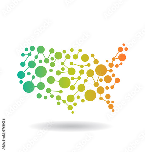 USA Map network