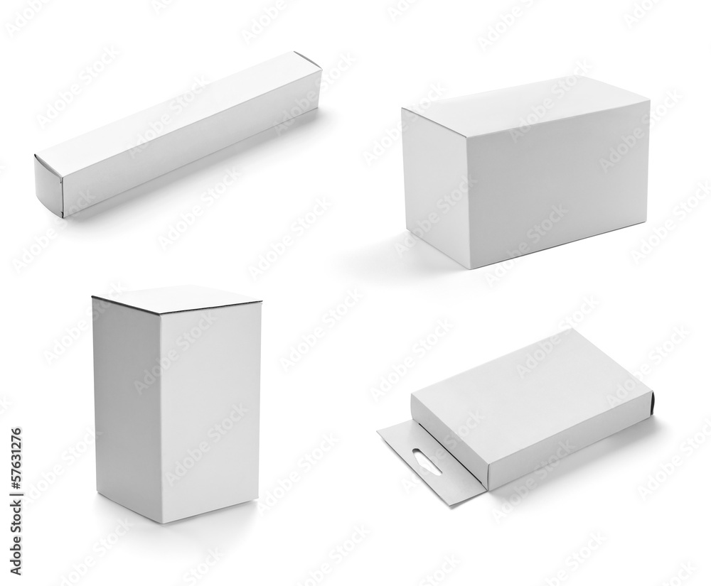 white box container template blank package white box container template blank package