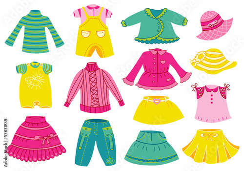 collection of children's clothing (coloring book)