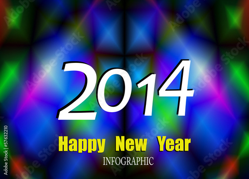 Creative Happy New Year 2014 celebration background,Vector