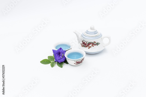 Wallpaper Mural Butterfly pea Tea on White Background Torontodigital.ca