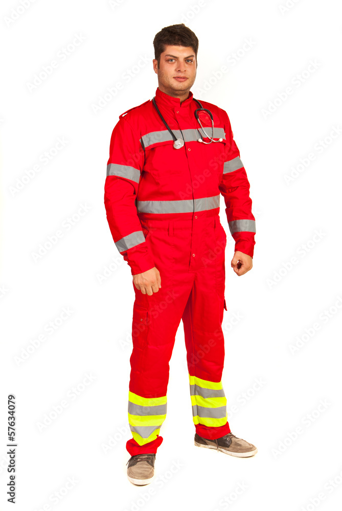 Full length of paramedic man Full length of paramedic man