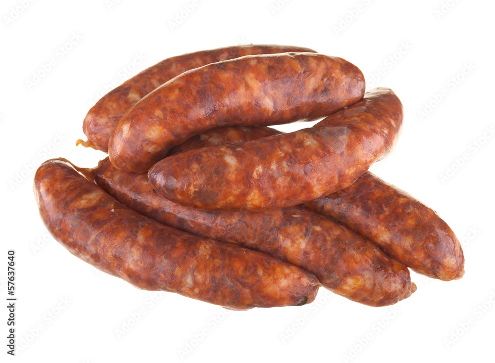sausage isolated on a white background