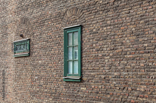 Window on the wall of a historic building