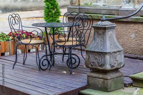 Restaurant in the old town after the holiday season