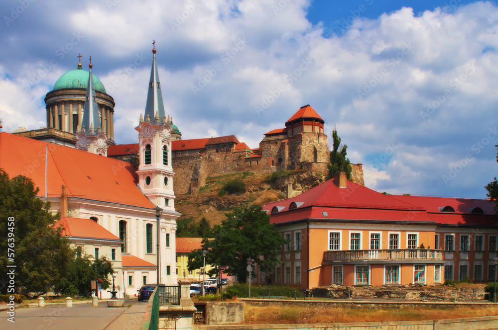 View of an Esztergom Basilica, Hungary View of an Esztergom Basilica, Hungary