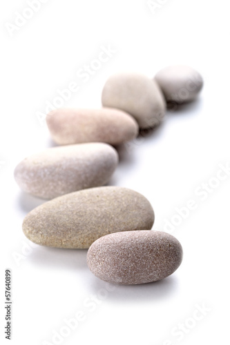 gray stones in a row
