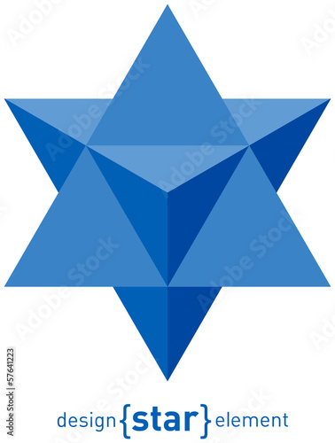 Star of David abstract raster design element