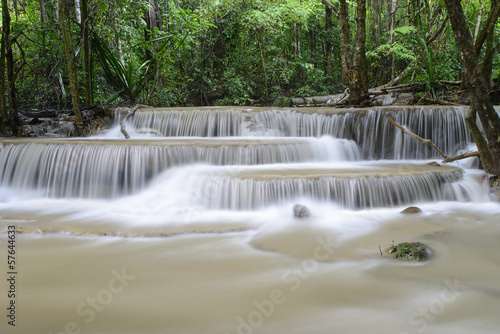 Hauy Mae Kamin Waterfall  Kanchanaburi  Thailand 