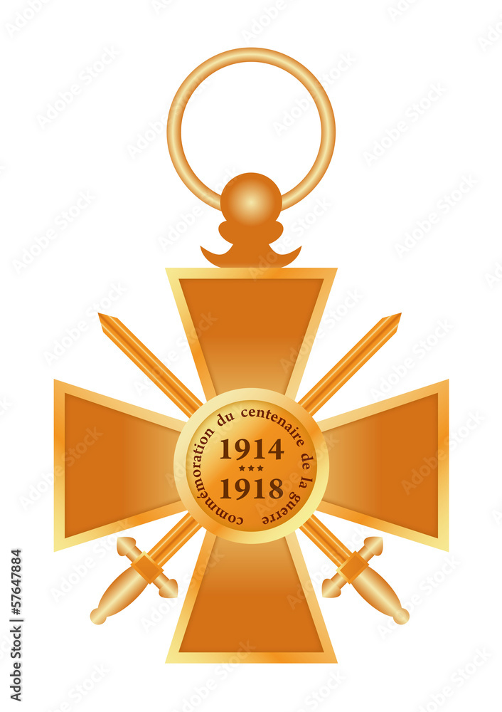 Obraz premium Croix de guerre - commémoration du centenaire 1914-1918