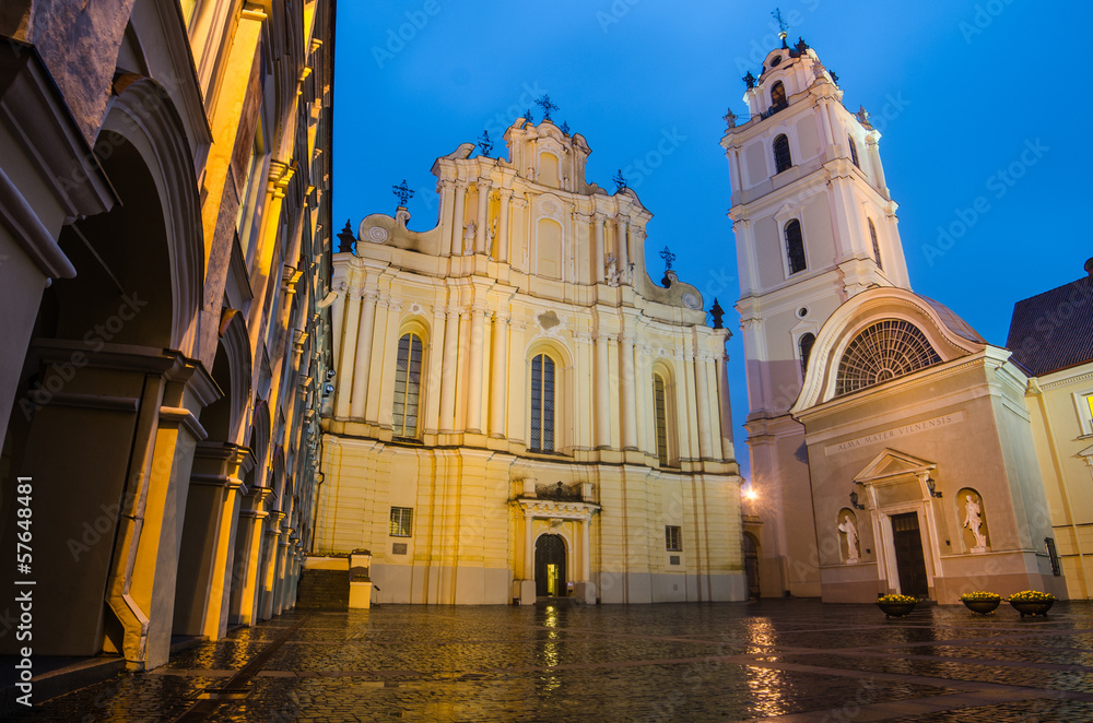 Sts. Johns’ Church in Vilnius after rain