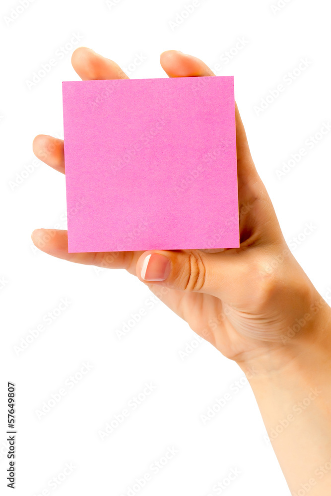 in hand a blank sheet of red paper in hand a blank sheet of red paper