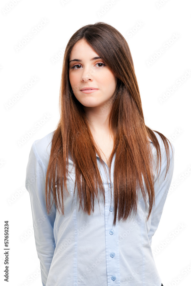 Young woman isolated on white Young woman isolated on white