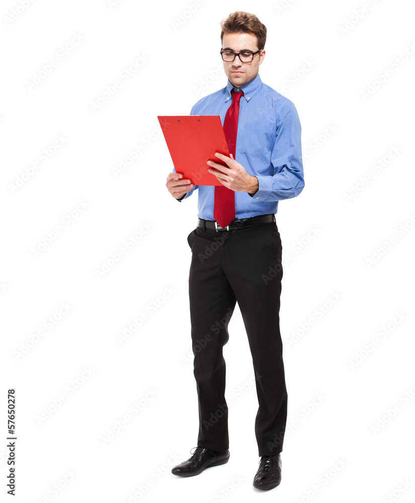 Businessman full length isolated on white Businessman full length isolated on white