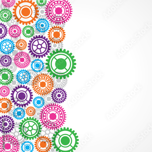 Colorful gear background stock vector