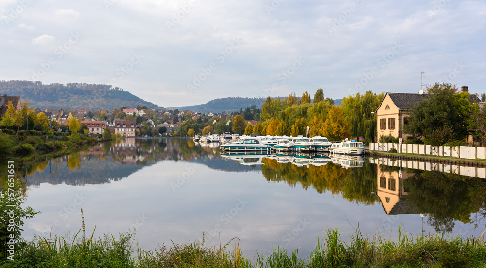 Obraz premium River port in Saverne, Alsase, France